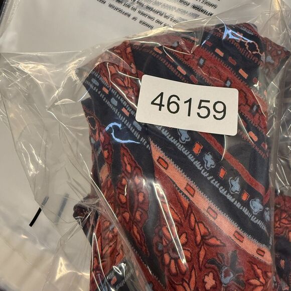 Angie Dress Women M Medium Red Striped Shift Midi Sleeveless Hook & Eye Casual - Picture 6 of 6